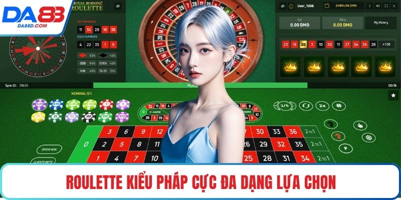 Roulette kiểu Pháp cực đa dạng lựa chọn