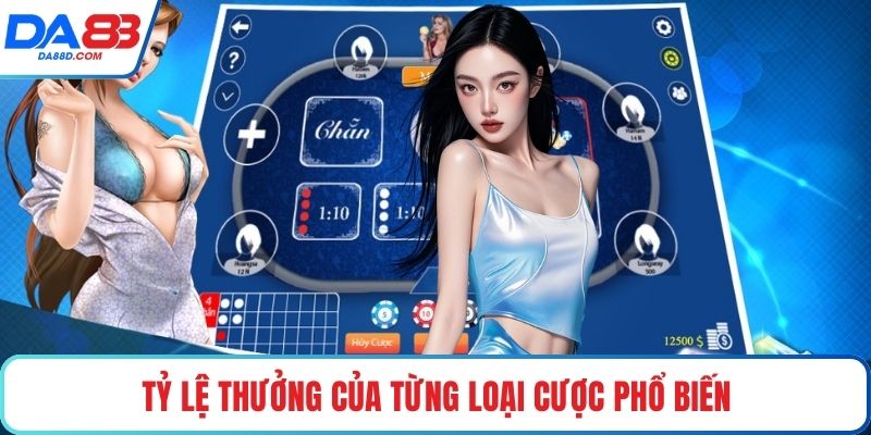 Tỷ lệ thưởng của từng loại cược phổ biến